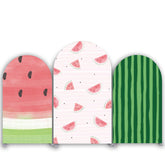 Wassermelone Aquarell Sommer Geburtstag Bogen Hintergrund Bausatz